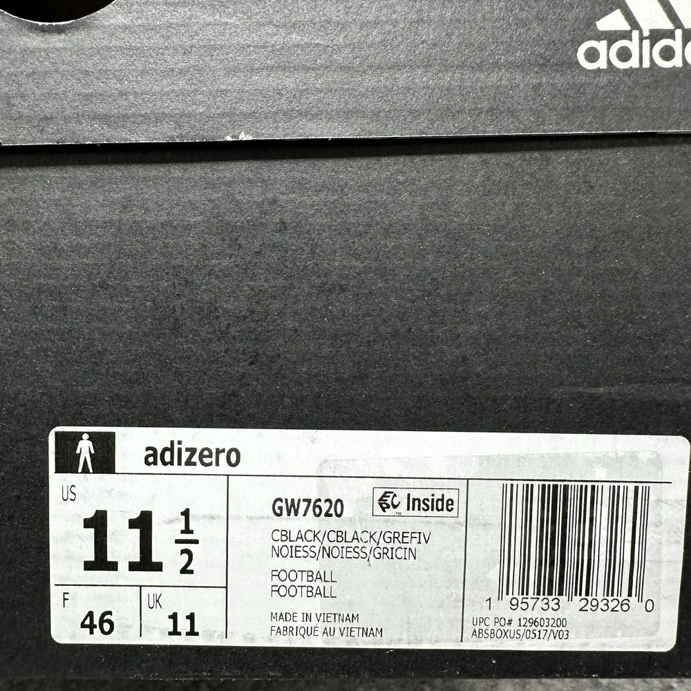 Adidas Adizero Football Cleats Mens Size 11.5 Black Big Mood Emojis GW7620